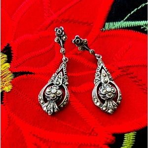 Vintage sterling drop earrings
